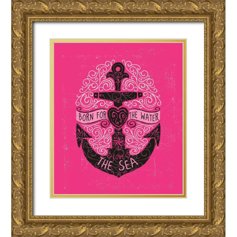 Anchor Gold Ornate Wood Framed Art Print with Double Matting by Baldwin, Jim