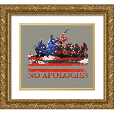 No Apologies Gold Ornate Wood Framed Art Print with Double Matting by Baldwin, Jim