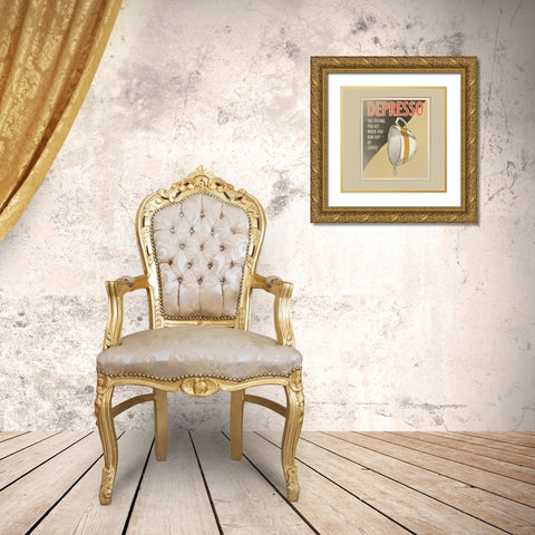 Depresso Gold Ornate Wood Framed Art Print with Double Matting by Baldwin, Jim