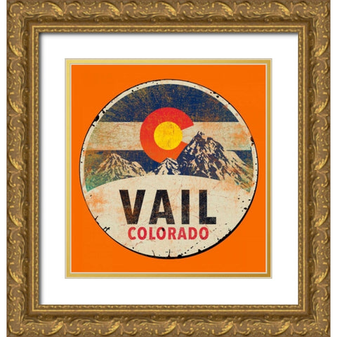 Vail Gold Ornate Wood Framed Art Print with Double Matting by Baldwin, Jim