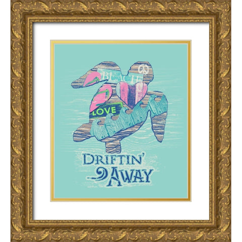 Turtle Gold Ornate Wood Framed Art Print with Double Matting by Baldwin, Jim