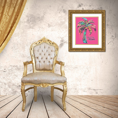 Palm Gold Ornate Wood Framed Art Print with Double Matting by Baldwin, Jim