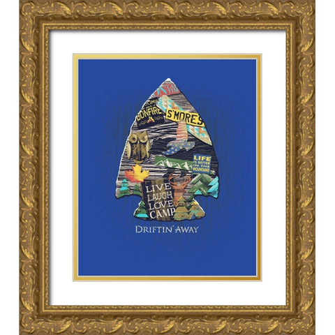 Arrowhead Gold Ornate Wood Framed Art Print with Double Matting by Baldwin, Jim