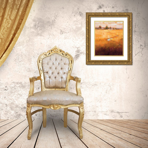 Far Off View Gold Ornate Wood Framed Art Print with Double Matting by Candy Rideout