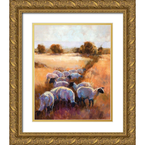Follow the Leader Gold Ornate Wood Framed Art Print with Double Matting by Candy Rideout