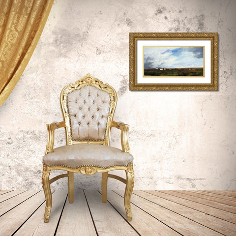 Sky View Gold Ornate Wood Framed Art Print with Double Matting by Candy Rideout