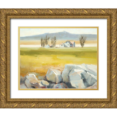 Calm Surrender Gold Ornate Wood Framed Art Print with Double Matting by Candy Rideout