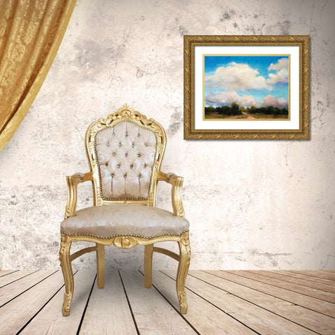 Memories Gold Ornate Wood Framed Art Print with Double Matting by Candy Rideout