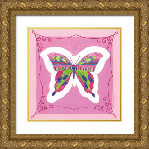 Butterfly II Gold Ornate Wood Framed Art Print with Double Matting by Shamp, Cindy
