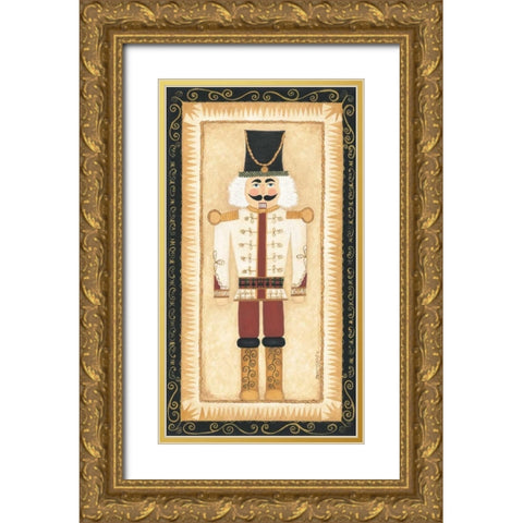 Nutcracker III Gold Ornate Wood Framed Art Print with Double Matting by Shamp, Cindy