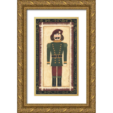 Nutcracker IV Gold Ornate Wood Framed Art Print with Double Matting by Shamp, Cindy