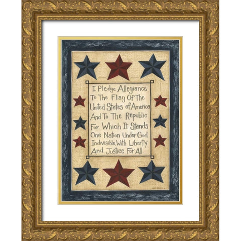 Pledge Gold Ornate Wood Framed Art Print with Double Matting by Shamp, Cindy