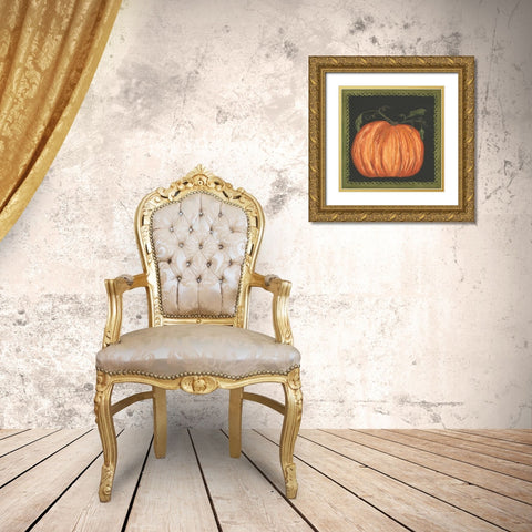 Pumpkin Gold Ornate Wood Framed Art Print with Double Matting by Shamp, Cindy