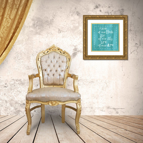 Flesh Gold Ornate Wood Framed Art Print with Double Matting by Shamp, Cindy