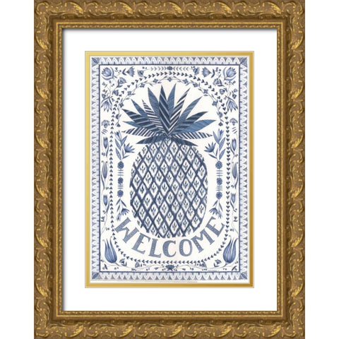 Country Blues II Gold Ornate Wood Framed Art Print with Double Matting by Shamp, Cindy