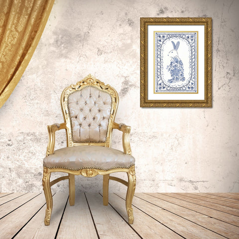 Country Blues IV Gold Ornate Wood Framed Art Print with Double Matting by Shamp, Cindy