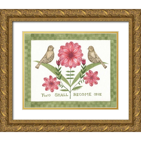 Two Shall Become Gold Ornate Wood Framed Art Print with Double Matting by Shamp, Cindy