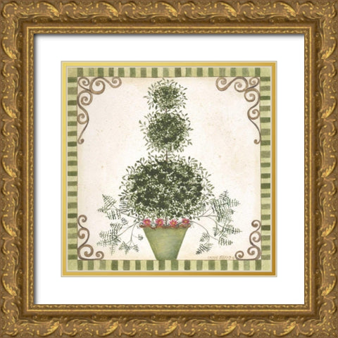 Topiary II Gold Ornate Wood Framed Art Print with Double Matting by Shamp, Cindy