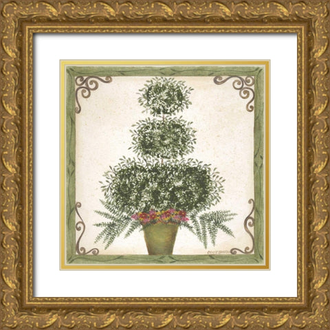 Topiary III Gold Ornate Wood Framed Art Print with Double Matting by Shamp, Cindy
