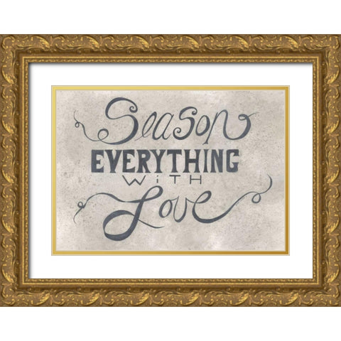 Season Everything Gold Ornate Wood Framed Art Print with Double Matting by Shamp, Cindy
