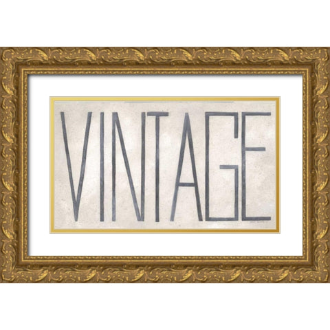 Vintage Gold Ornate Wood Framed Art Print with Double Matting by Shamp, Cindy
