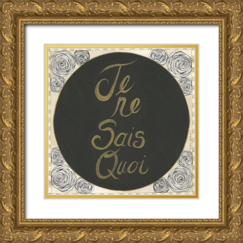 Je Ne Sais Quoi Gold Ornate Wood Framed Art Print with Double Matting by Shamp, Cindy