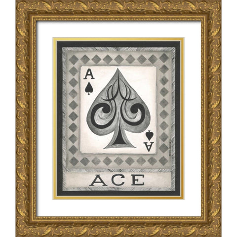Ace Gold Ornate Wood Framed Art Print with Double Matting by Shamp, Cindy