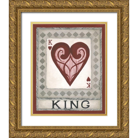 King Gold Ornate Wood Framed Art Print with Double Matting by Shamp, Cindy