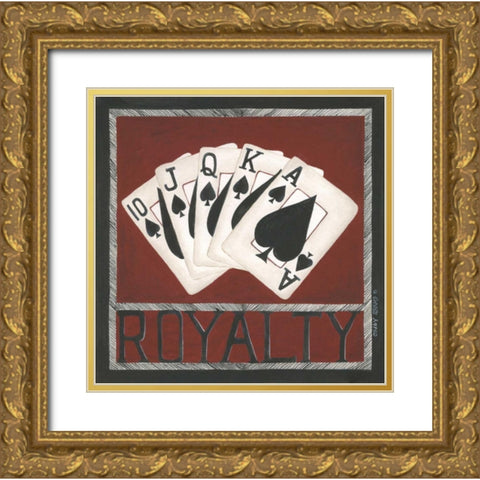 Royal Flush Gold Ornate Wood Framed Art Print with Double Matting by Shamp, Cindy