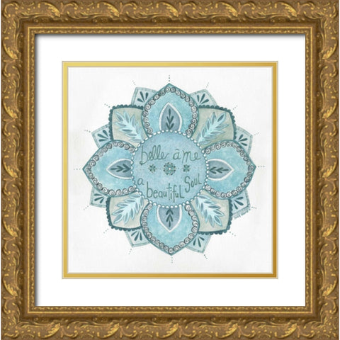 Beautiful Song Gold Ornate Wood Framed Art Print with Double Matting by Shamp, Cindy