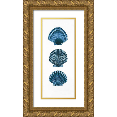 Shells Gold Ornate Wood Framed Art Print with Double Matting by Shamp, Cindy