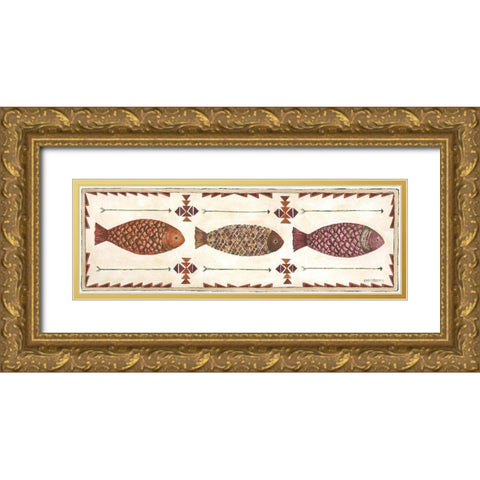 Wild Fish III Gold Ornate Wood Framed Art Print with Double Matting by Shamp, Cindy