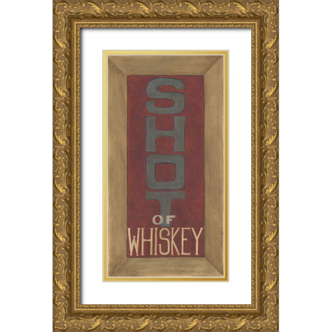 Shot of Whiskey Gold Ornate Wood Framed Art Print with Double Matting by Shamp, Cindy
