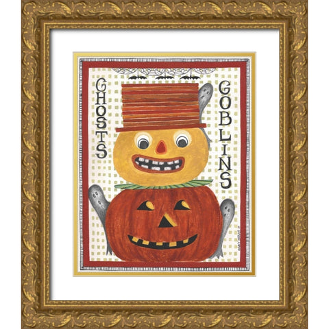 Ghosts Goblins Gold Ornate Wood Framed Art Print with Double Matting by Shamp, Cindy