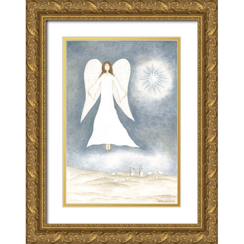 Angel Gold Ornate Wood Framed Art Print with Double Matting by Shamp, Cindy