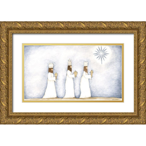 3 Kings Gold Ornate Wood Framed Art Print with Double Matting by Shamp, Cindy