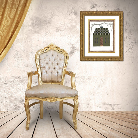 Green House Gold Ornate Wood Framed Art Print with Double Matting by Shamp, Cindy