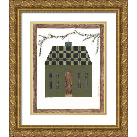 Green House Gold Ornate Wood Framed Art Print with Double Matting by Shamp, Cindy