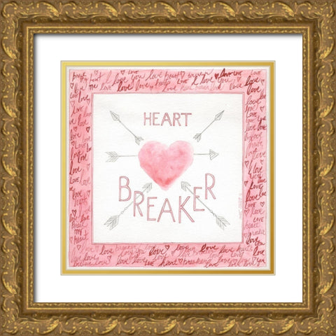Heart Breaker Gold Ornate Wood Framed Art Print with Double Matting by Shamp, Cindy