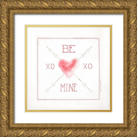 Be Mine Gold Ornate Wood Framed Art Print with Double Matting by Shamp, Cindy