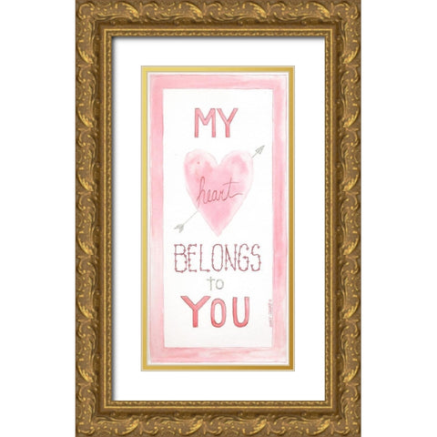 Belongs to You Gold Ornate Wood Framed Art Print with Double Matting by Shamp, Cindy