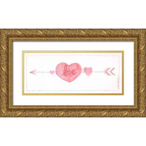 Love Gold Ornate Wood Framed Art Print with Double Matting by Shamp, Cindy