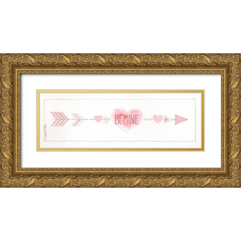 Be Mine Gold Ornate Wood Framed Art Print with Double Matting by Shamp, Cindy
