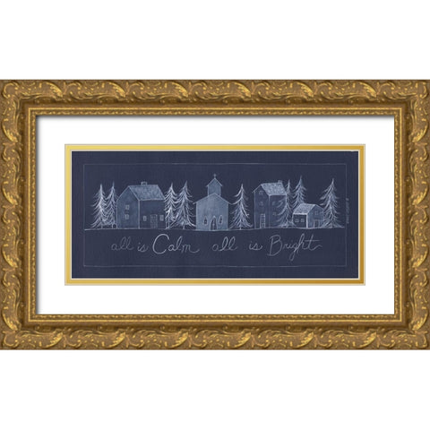 All is Calm Gold Ornate Wood Framed Art Print with Double Matting by Shamp, Cindy