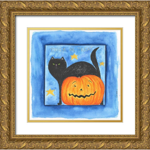 Trick or Treat Gold Ornate Wood Framed Art Print with Double Matting by Shamp, Cindy