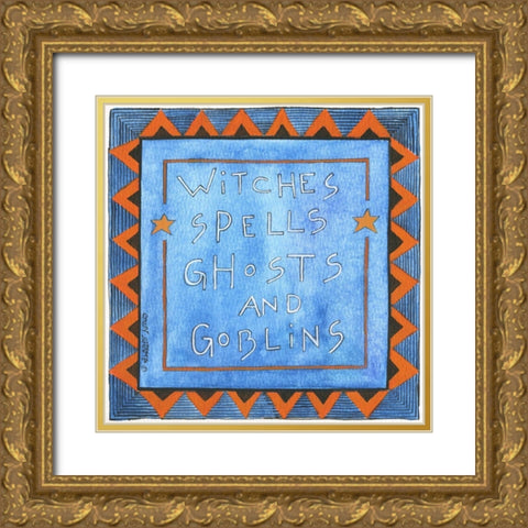 Witches Spells Gold Ornate Wood Framed Art Print with Double Matting by Shamp, Cindy