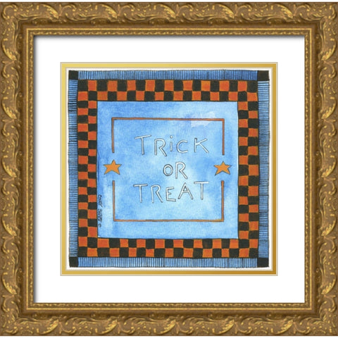 Trick or Treat II Gold Ornate Wood Framed Art Print with Double Matting by Shamp, Cindy