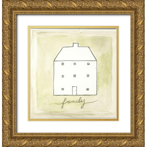 Family Gold Ornate Wood Framed Art Print with Double Matting by Shamp, Cindy