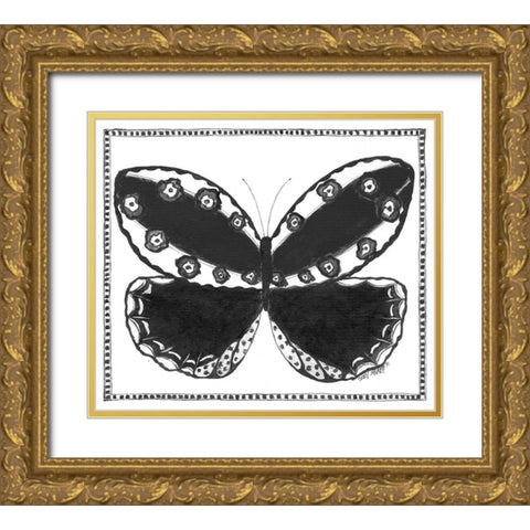 Butterfly I Gold Ornate Wood Framed Art Print with Double Matting by Shamp, Cindy