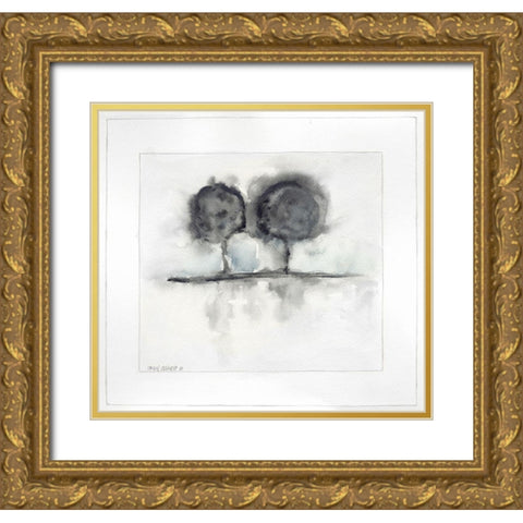 On the Horizon IV Gold Ornate Wood Framed Art Print with Double Matting by Shamp, Cindy